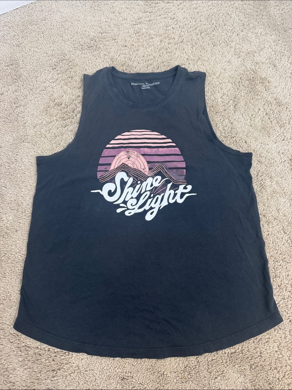 New Spiritual Gangster Shine Light Muscle Tank size Medium
